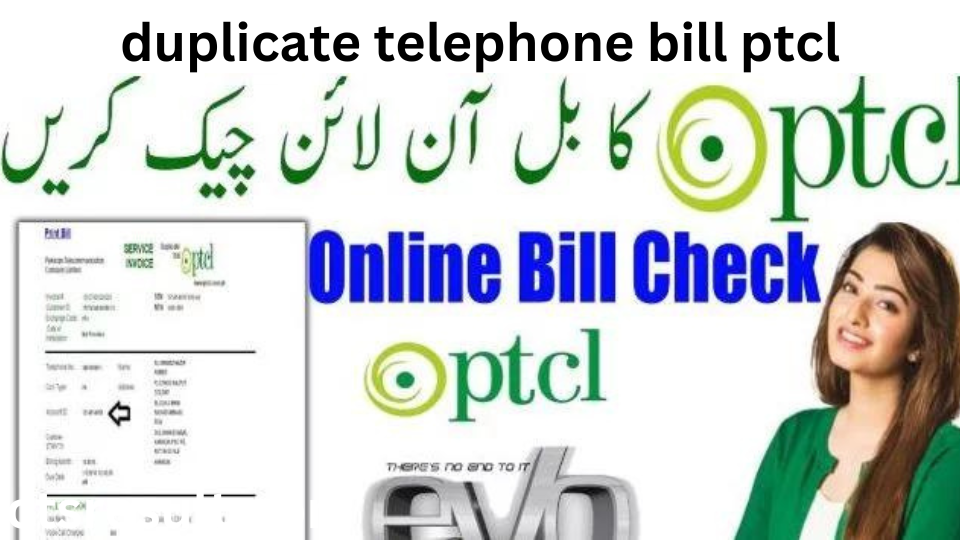 Duplicate telephone bill PTCL without account ID