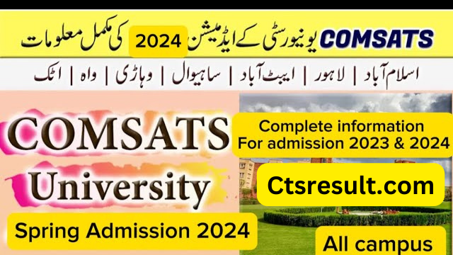 Comsats University Spring Admission 2024 Merit List, Fee Structure, Last Date