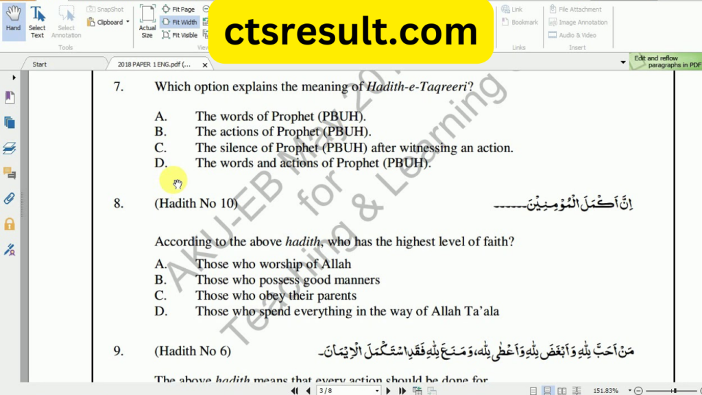 Aku EB Past Papers With Answer Keys, Guess Papers Download Pdf