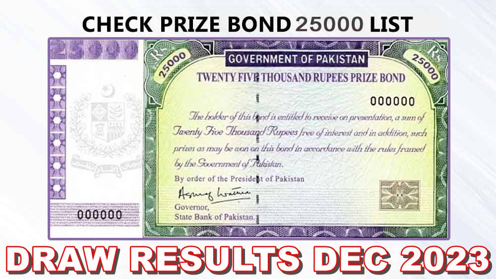 25000 Prize Bond Result