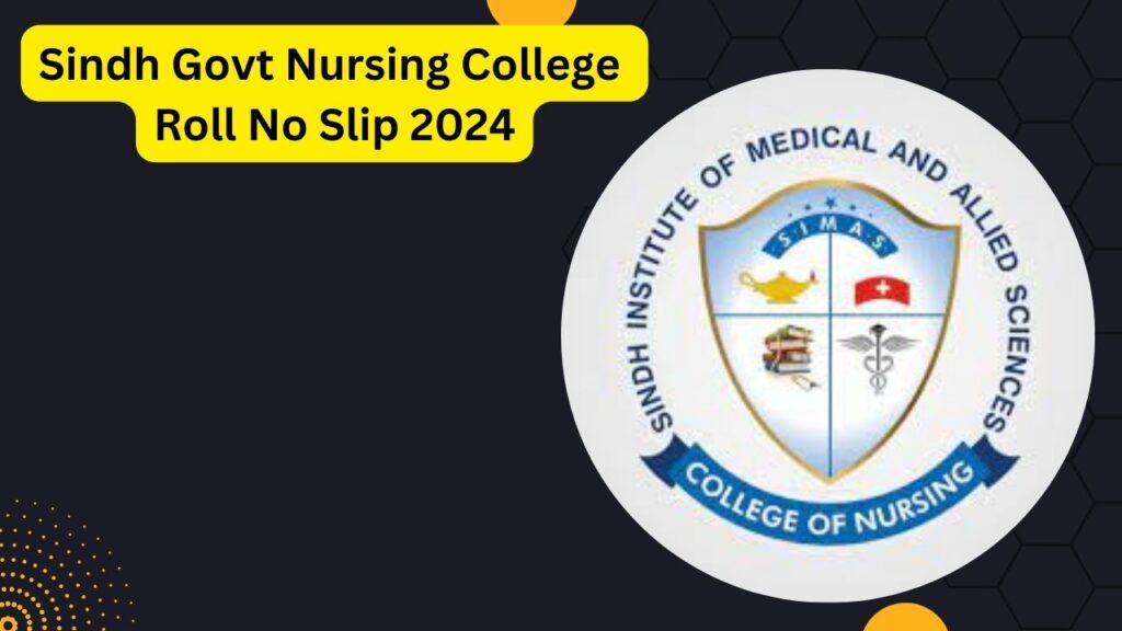 STS Sindh Govt Nursing College Aptitude Test Roll No Slip 2024