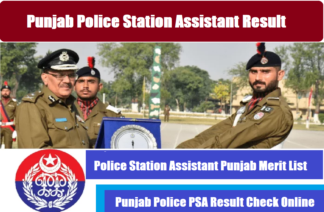 Punjab Police Station Assistant Result 2024 Punjab Police Merit List